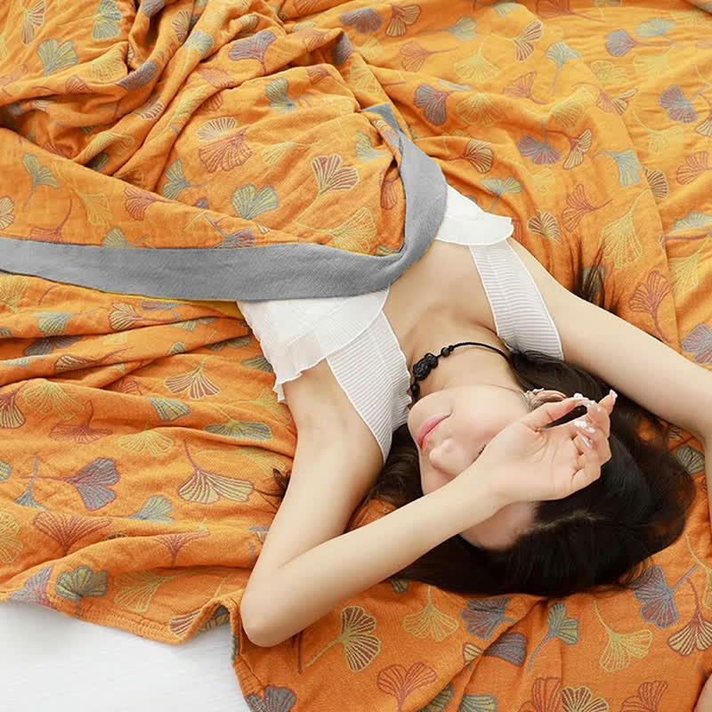 Ginkgo-Blatt Reversible Baumwollquilt