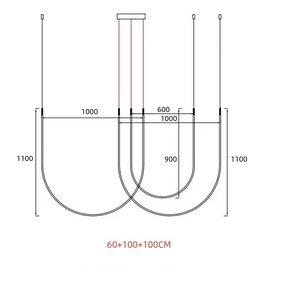 Designer Linien Deckenlampe