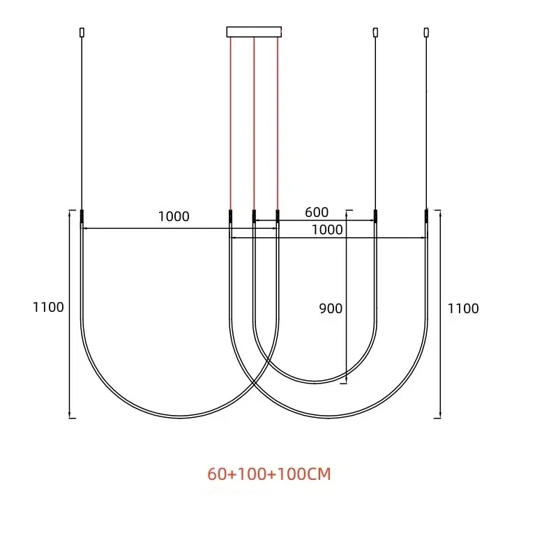 Designer Linien Deckenlampe