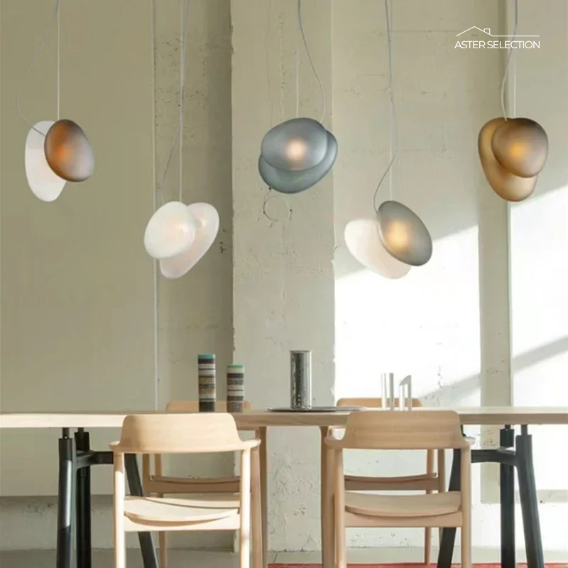 Minimalistische Eisen Glas Hängeleuchte