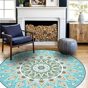 Elegant rond mandala vloerkleed