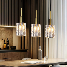 Stilvolle  Messing -Kristalllampe