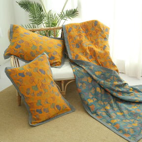 Ginkgo-Blatt Reversible Baumwollquilt