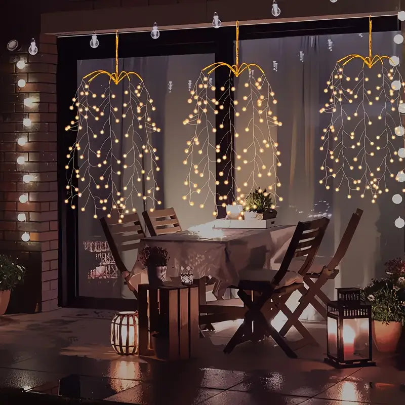 3er Set Baumform LED Lichterkette für Weihnachten & Weihnachtsdekoration