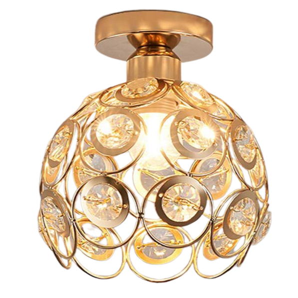 Gouden luxe halplafondlamp