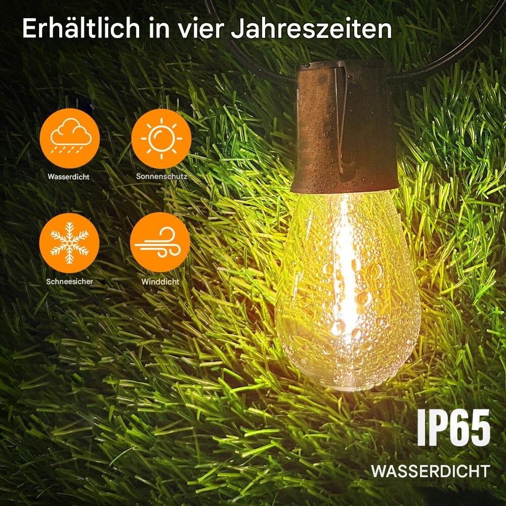 LED solar light chain – atmospheric outdoor lighting 
