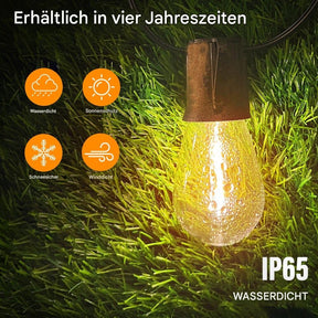 LED solar light chain – atmospheric outdoor lighting 