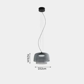 Farbglas LED Pendelleuchte