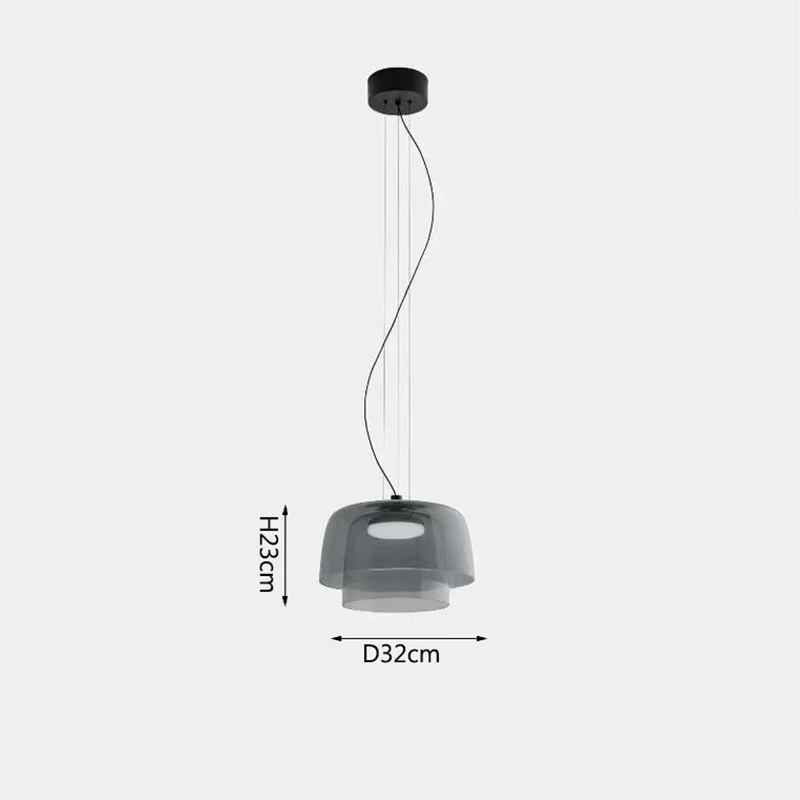 Farbglas LED Pendelleuchte