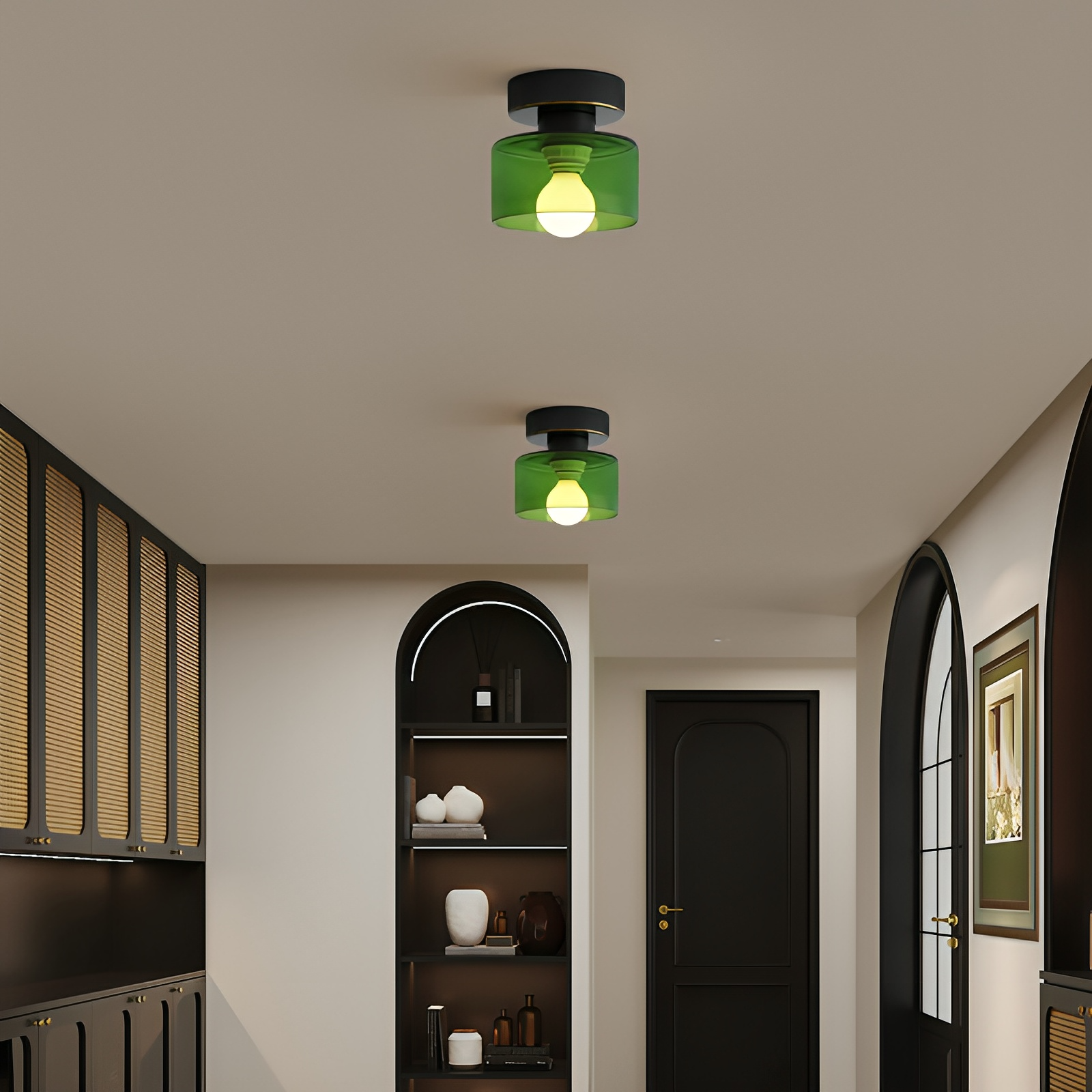 bauhaus deckenspot modern minimalistisch deckenleuchte warmes licht schlafzimmer