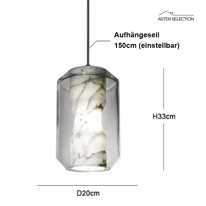 Luxuriöse LED Glas-Hängeleuchte