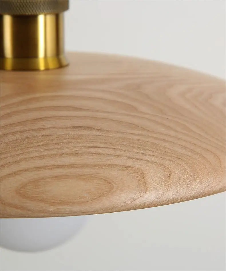 Houten plafondlamp