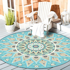 Elegant rond mandala vloerkleed