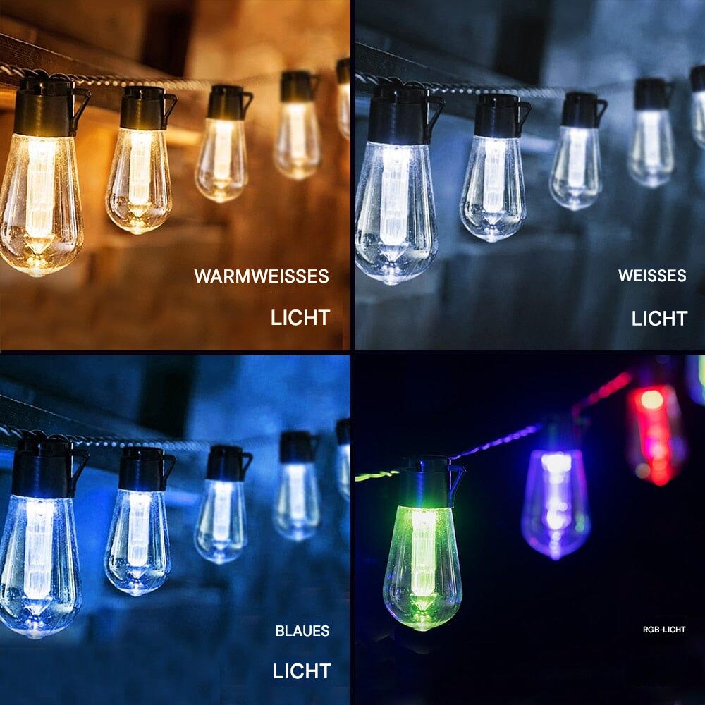 LED solar light chain – atmospheric outdoor lighting 