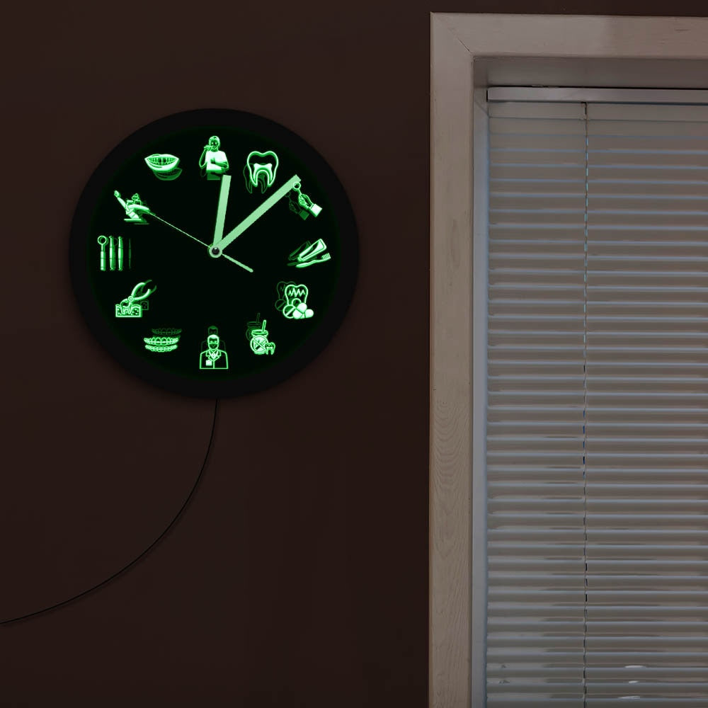 LED-Wanduhr für Zahnarztpraxen