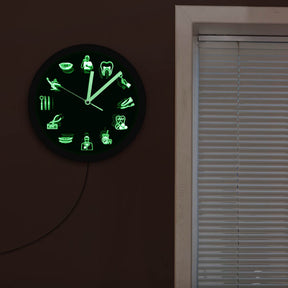 LED-Wanduhr für Zahnarztpraxen