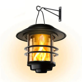 Solar Hängelampe mit Flackerflammen für Halloween & Weihnachten