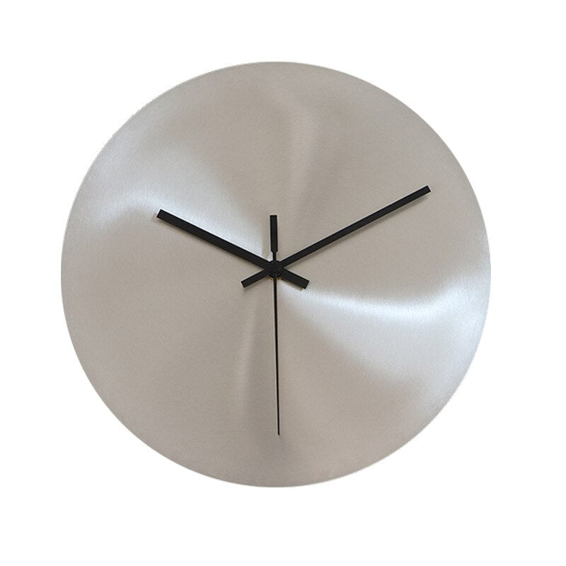 Elegante Minimalistische Edelstahl-Wanduhr