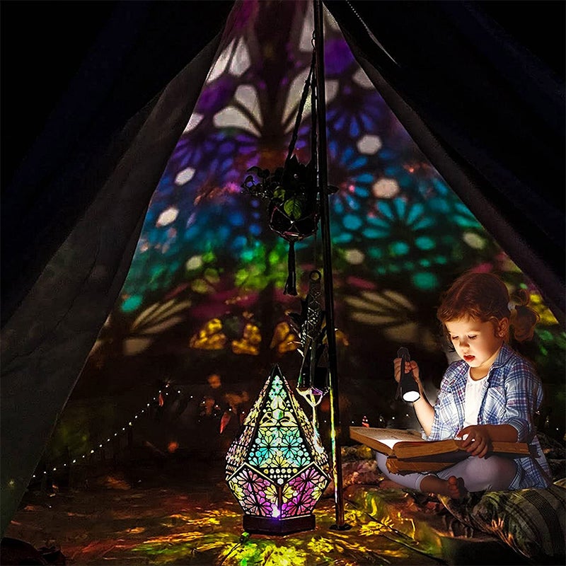 Boho sterprojector vloerlamp