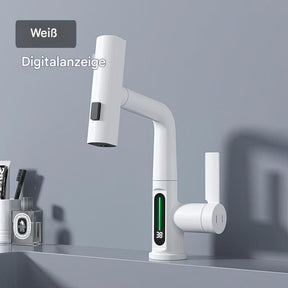 Smart faucet with LED temperature display