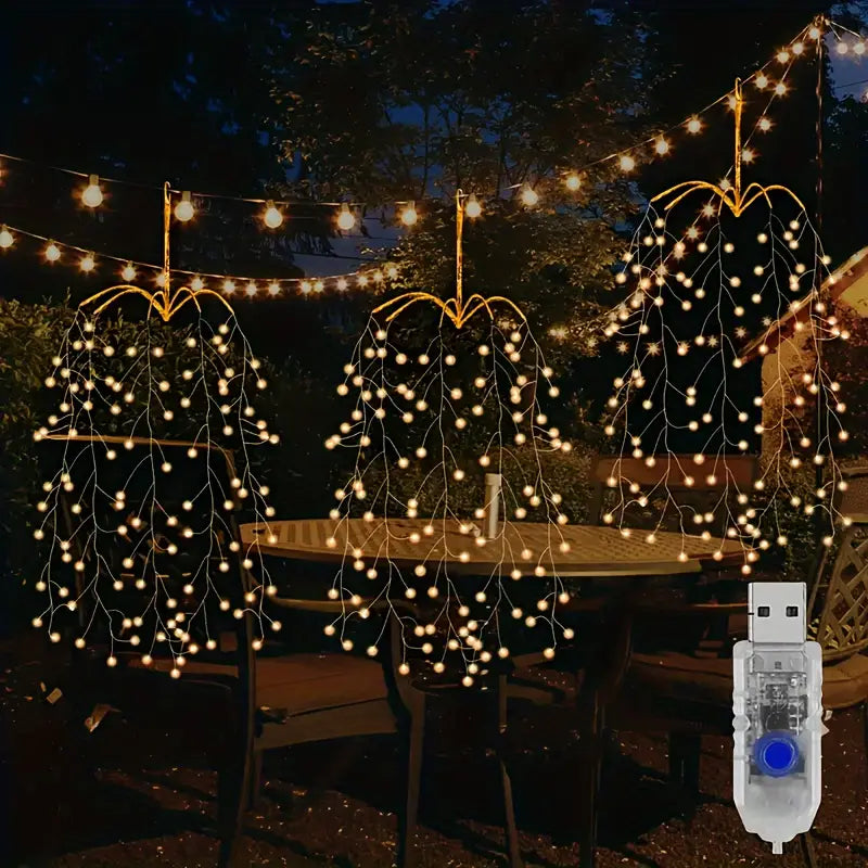 3er Set Baumform LED Lichterkette für Weihnachten & Weihnachtsdekoration