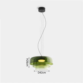 Farbglas LED Pendelleuchte