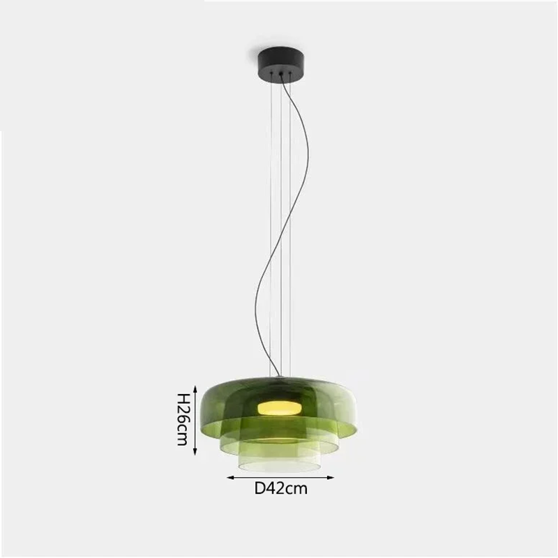 Farbglas LED Pendelleuchte
