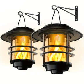 Solar Hängelampe mit Flackerflammen für Halloween & Weihnachten