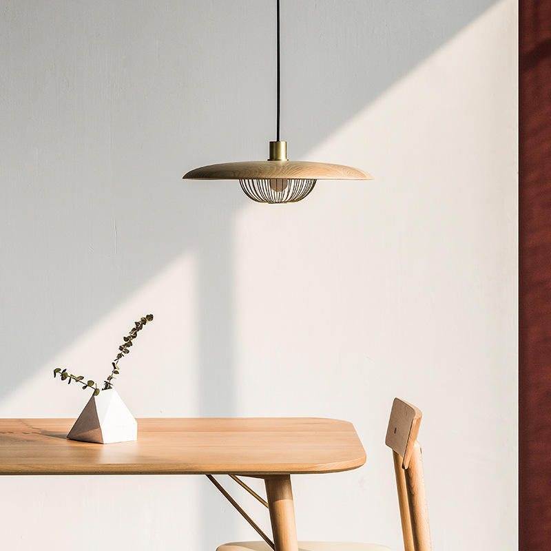 Hanglamp in houtlook