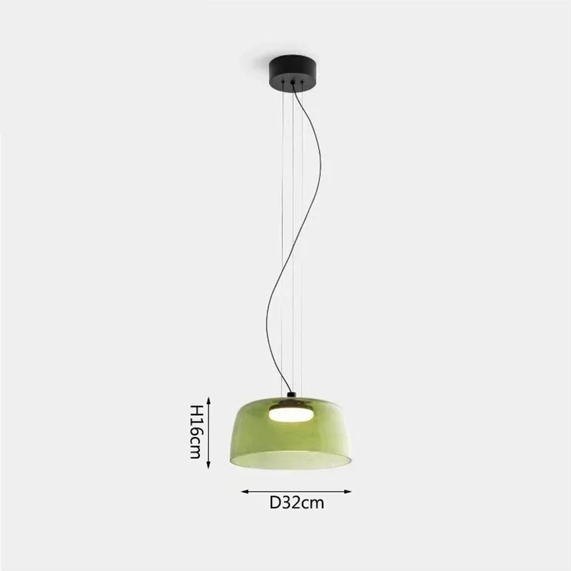 Farbglas LED Pendelleuchte