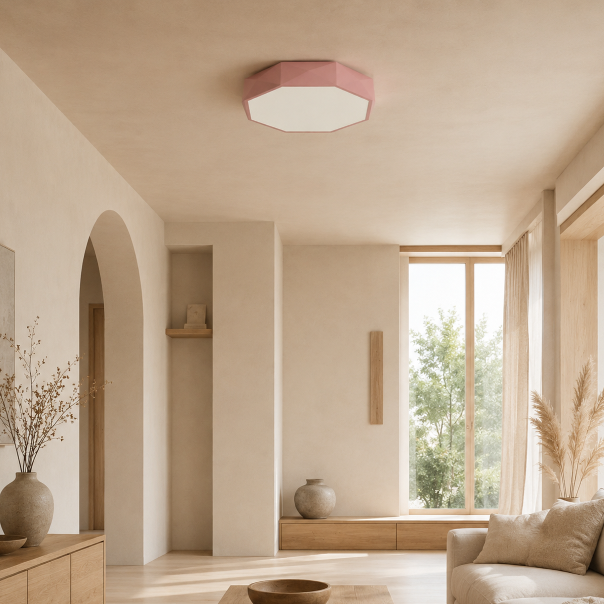 Norvella Skandinavische LED-Deckenleuchte aus Eisen und PVC