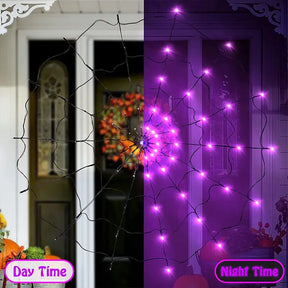 Halloween Spinnennetz Lichterkette
