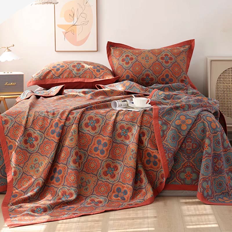 Mandala Steppdecke Baumwolle wendbar modernes Schlafzimmer Design