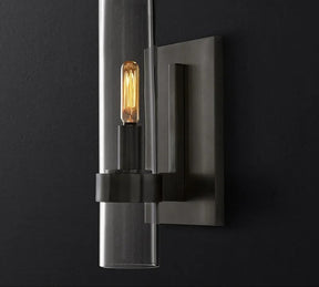 Black designer wall light