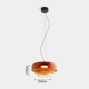 Farbglas LED Pendelleuchte