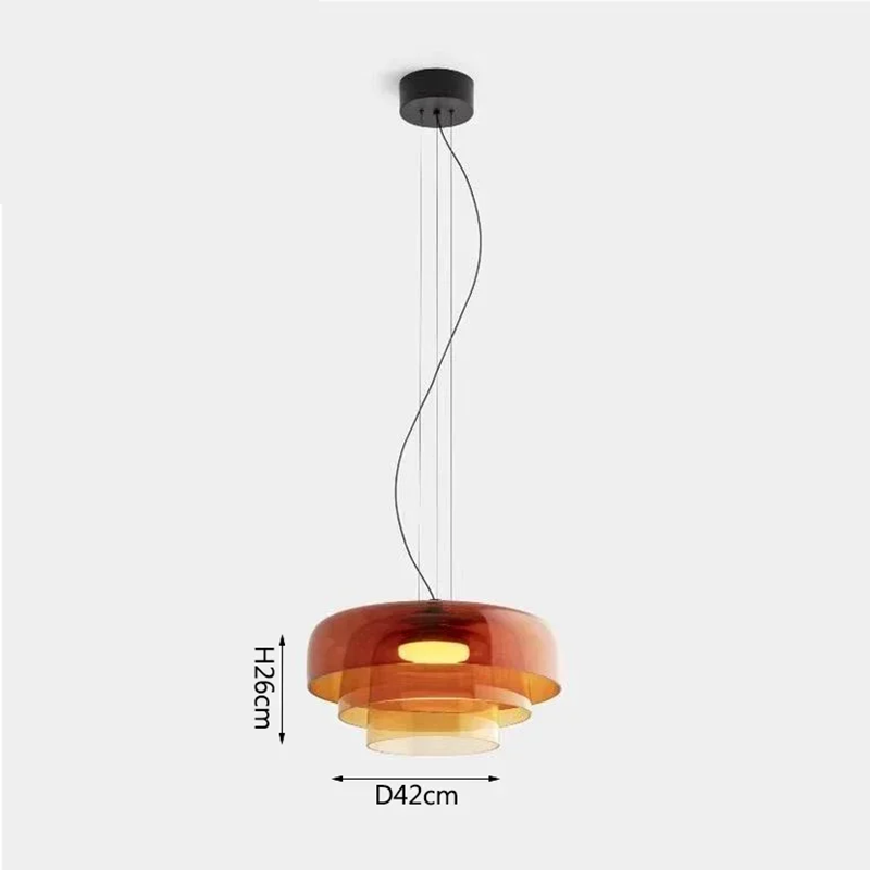 Farbglas LED Pendelleuchte