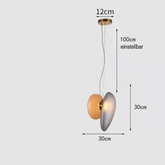 Minimalistische Eisen Glas Hängeleuchte
