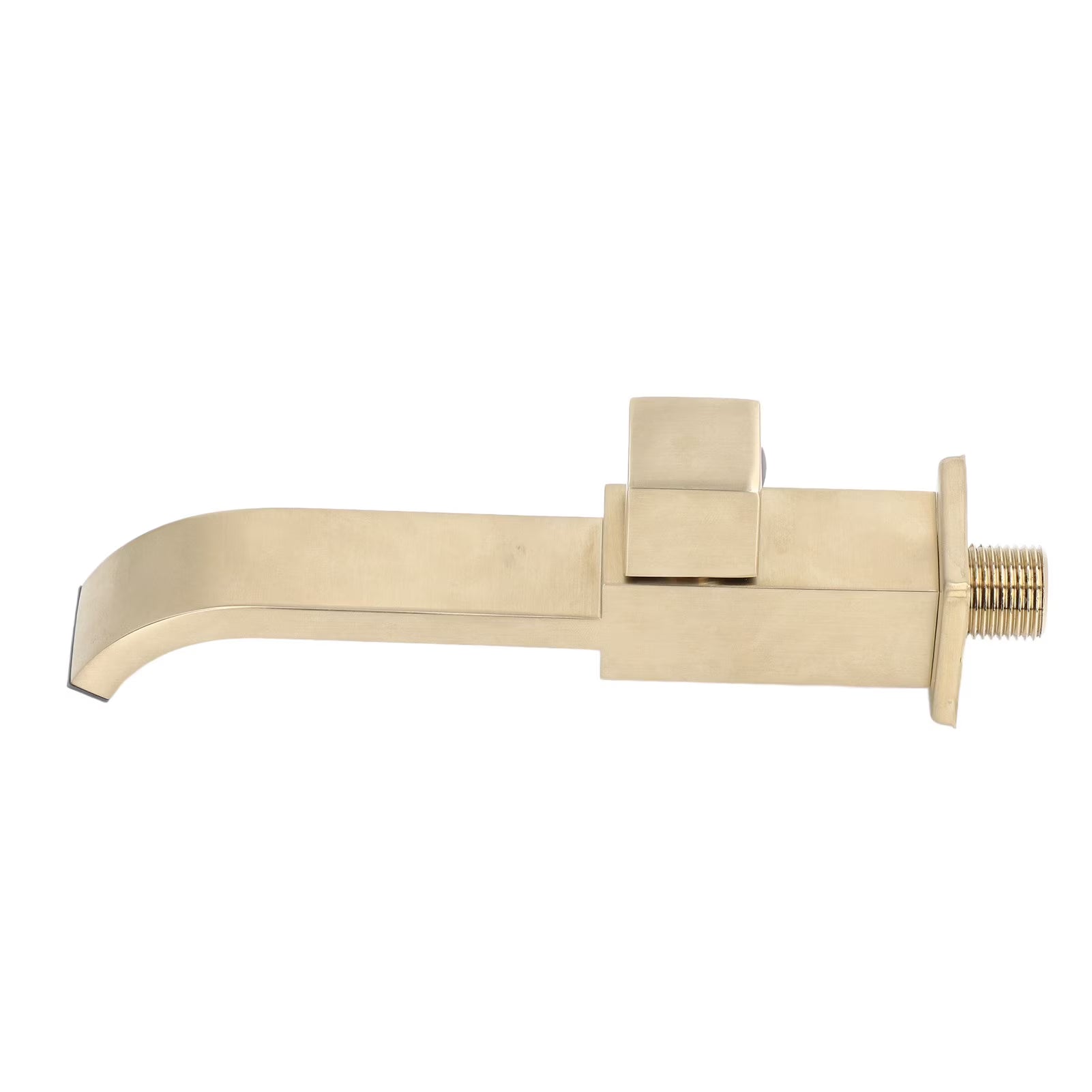 Wandmontierter Wasserhahn mit gebürstetem Gold-Finish