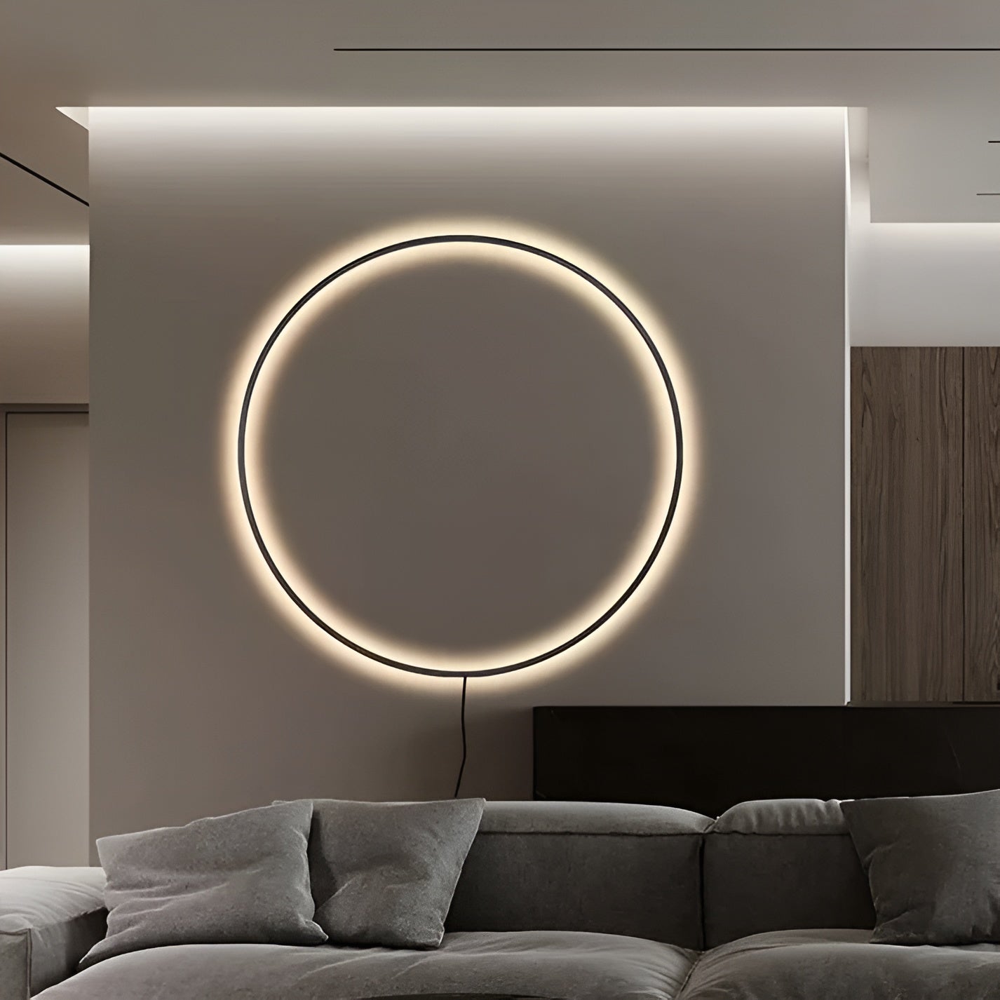 Minimalistische ronde LED-wandlamp 