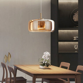 Hailie Retro LED hanglamp goud amber metaal glas slaapkamer