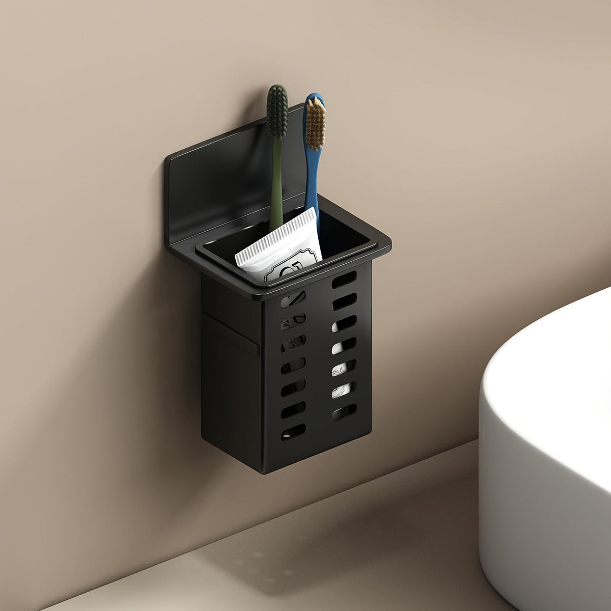 Space-saving wall shelf for bathroom and kitchen
