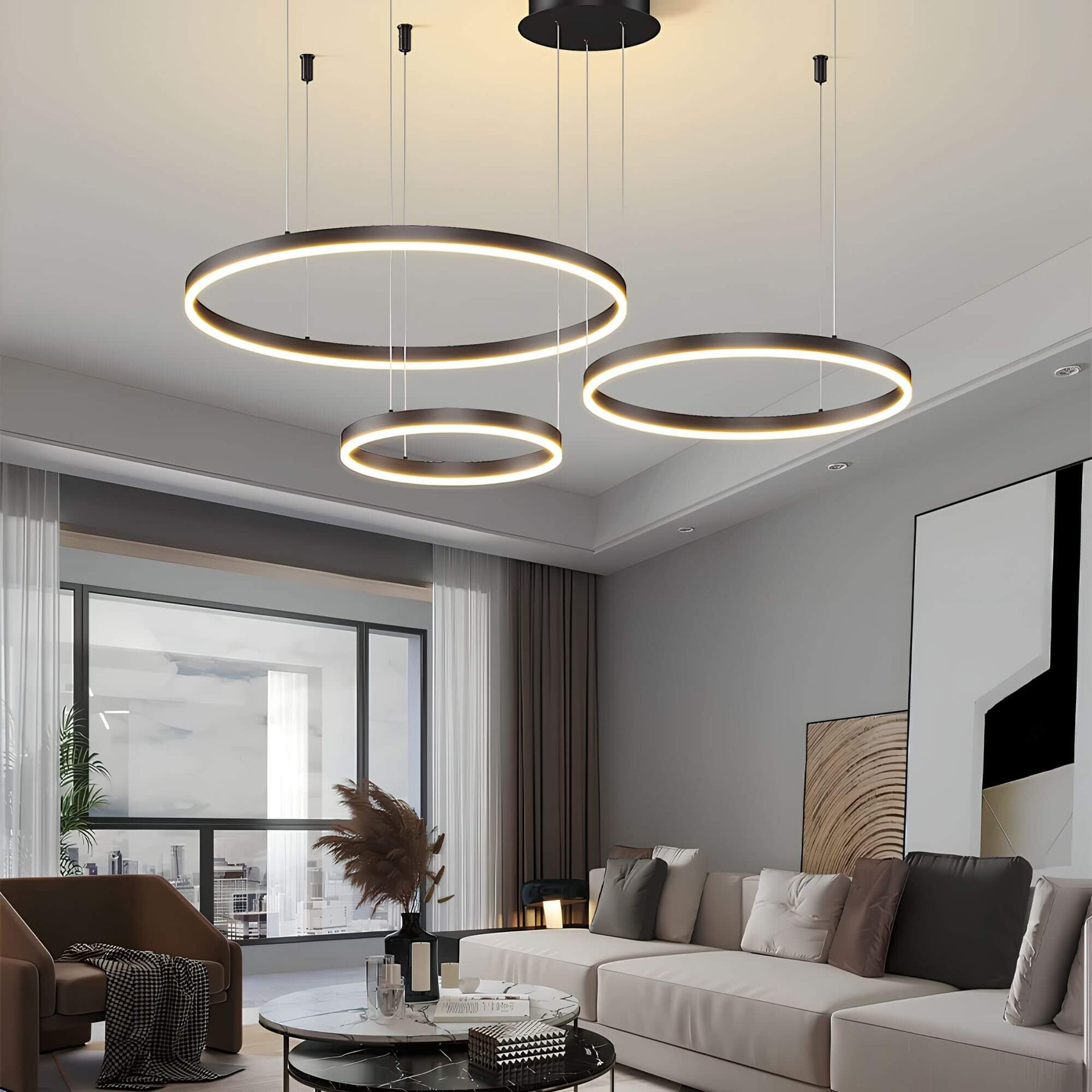 CircaLuxe – Dimbare LED-ringplafondkroonluchter