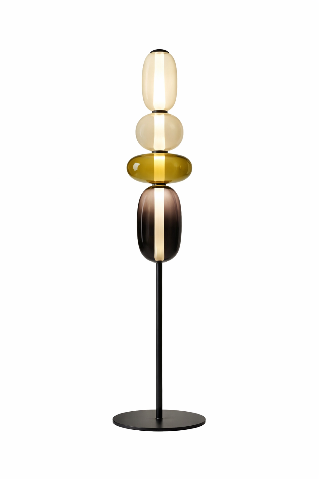 Designer-Stehlampe mit Farbdetails