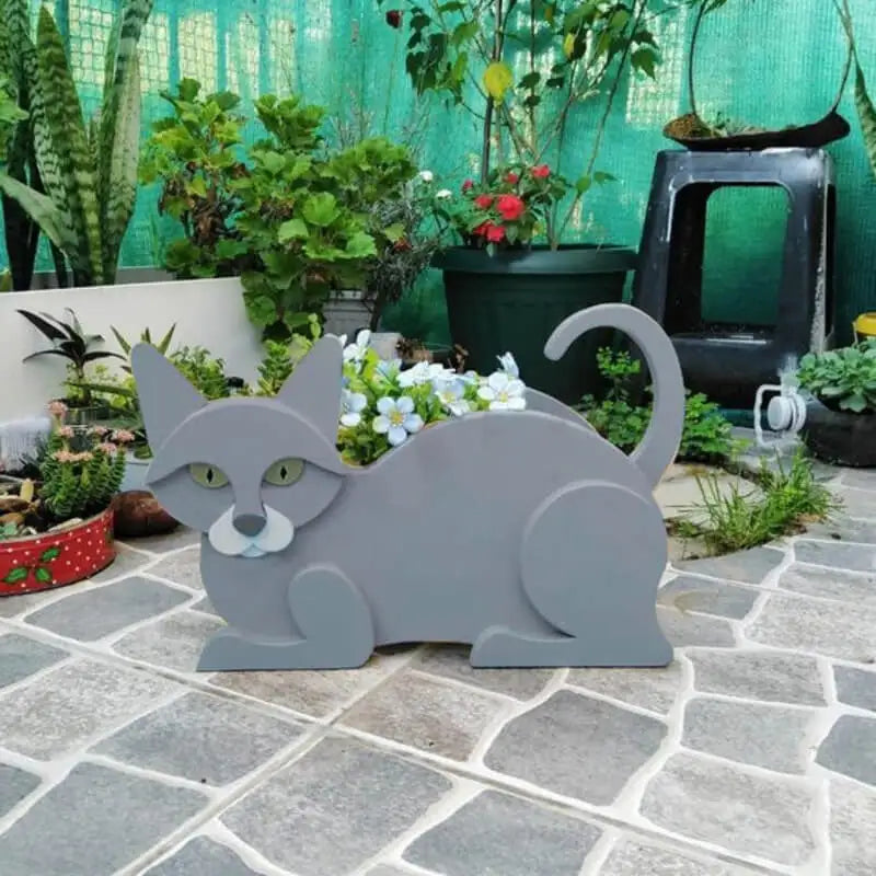 Decorative flowerpot cat garden 