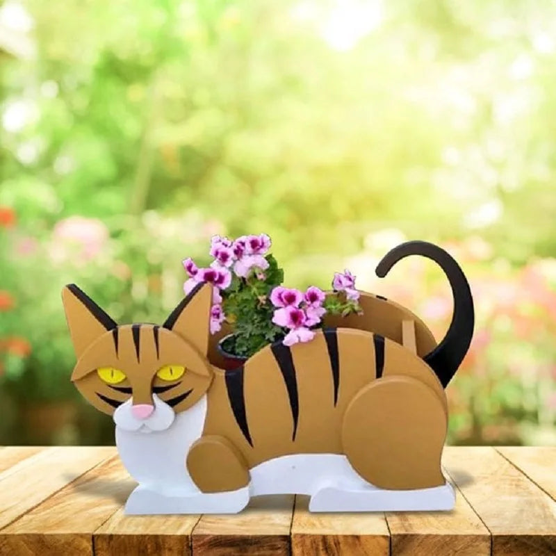 Decorative flowerpot cat garden 