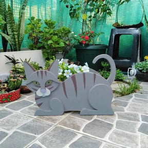 Decorative flowerpot cat garden 