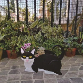 Decorative flowerpot cat garden 