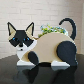 Decorative flowerpot cat garden 