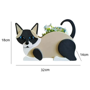 Decorative flowerpot cat garden 