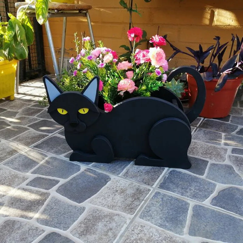 Decorative flowerpot cat garden 